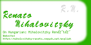 renato mihalovitzky business card